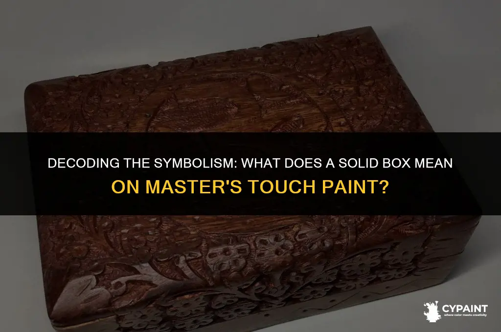 what does a solid box mean on master