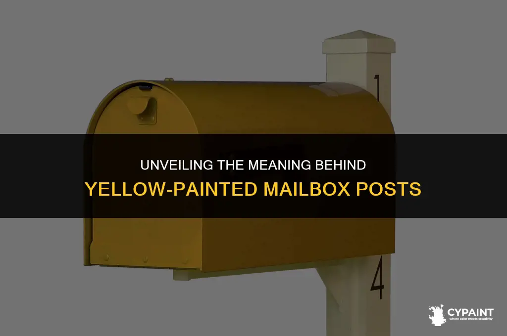 what does a yellow painted post on your mailbox represent