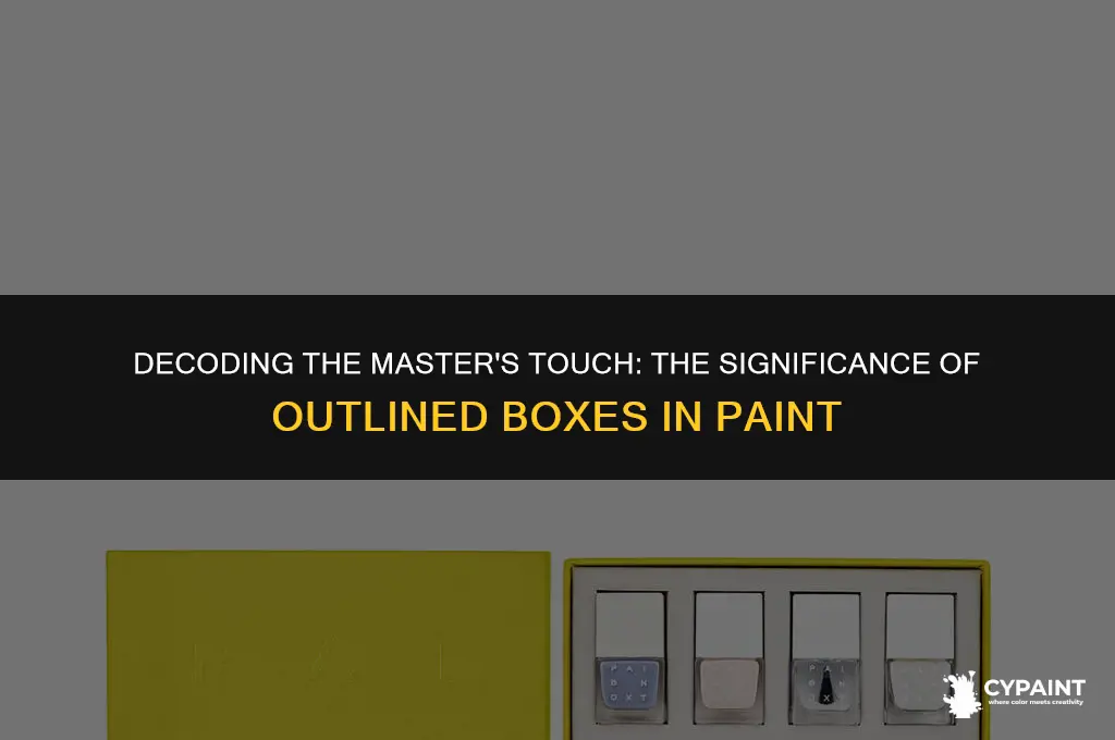 what does an outlined box mean master