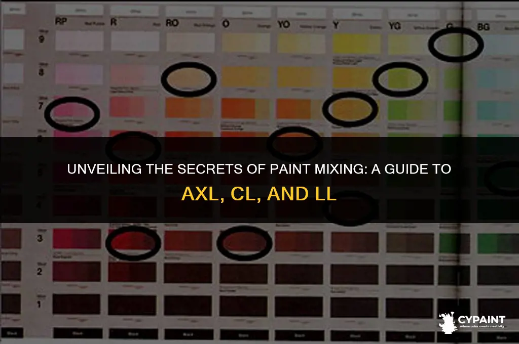 what does axl and cl and ll in paint mixing