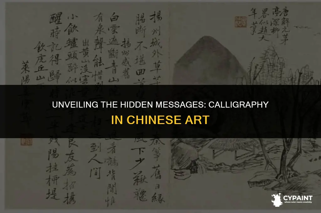 what does calligraphy on the side of chinese painting mean