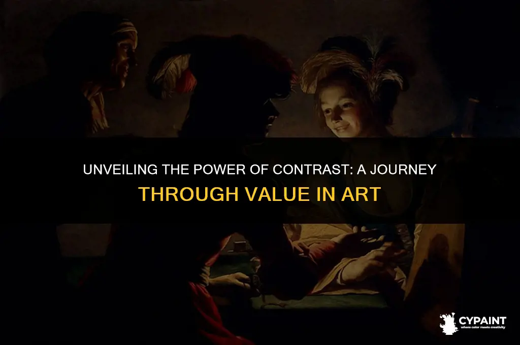 what does contrast in value help accomplish in this painting