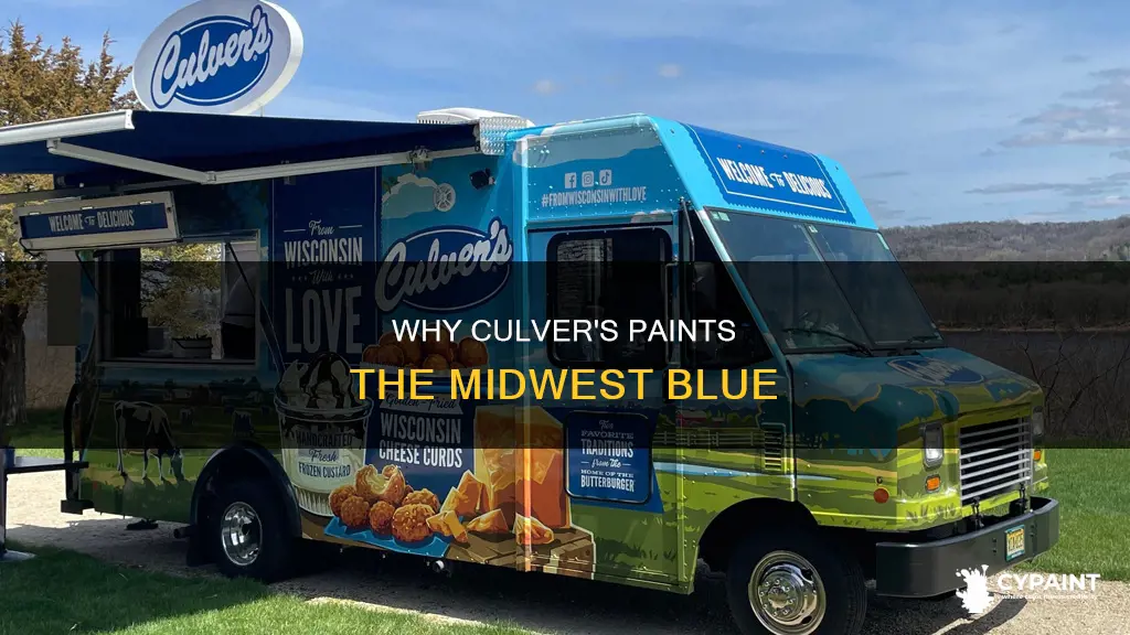 what does culvers have painted blue in the midwest