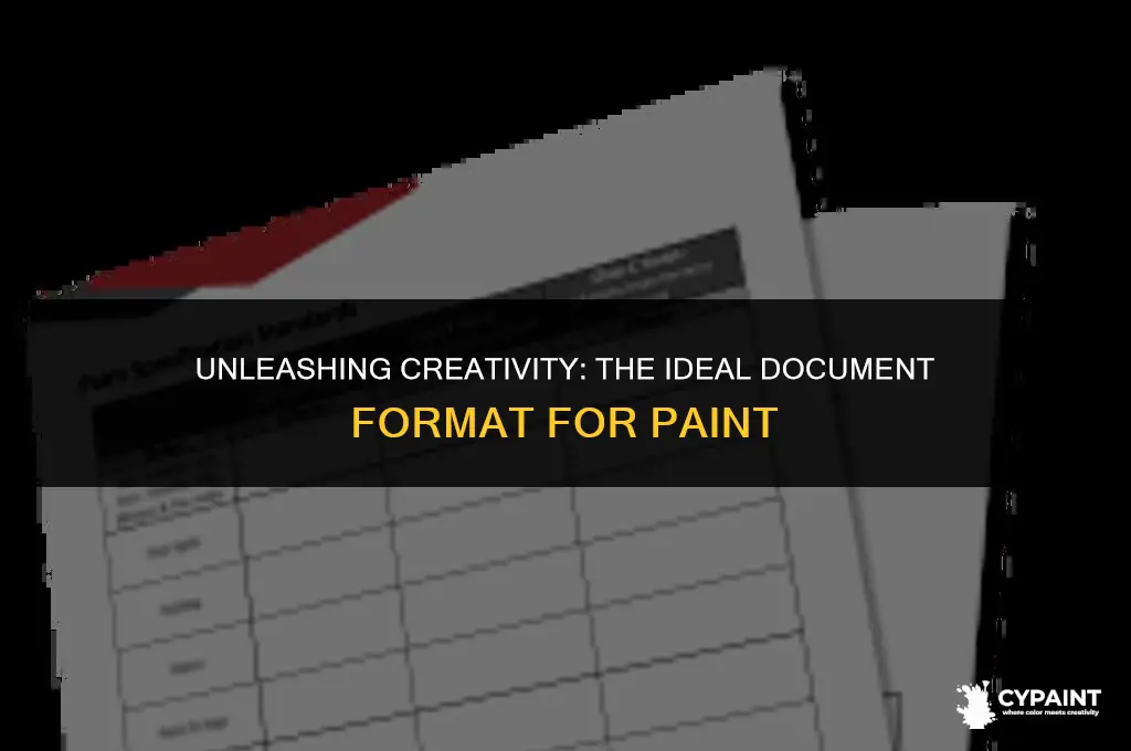 what does document have to be to open with paint