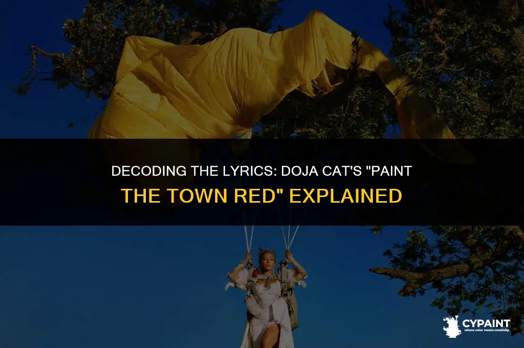 what does doja cat paint the town red song mean