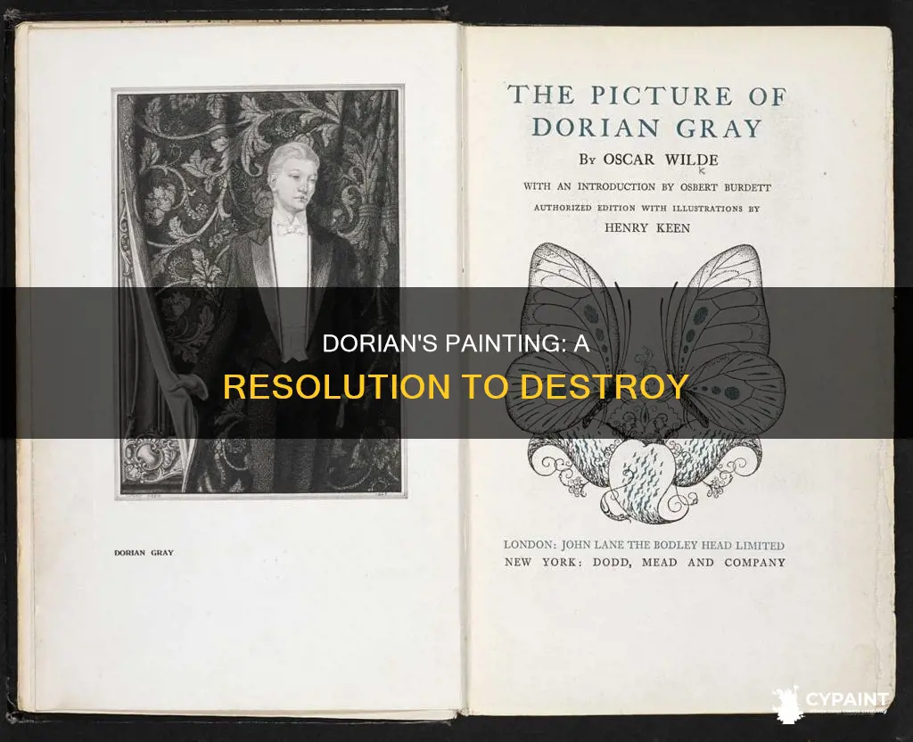 what does dorian resolve to do with the painting
