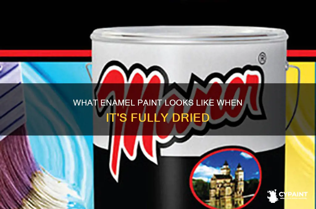 what does enamle paint look when it dried