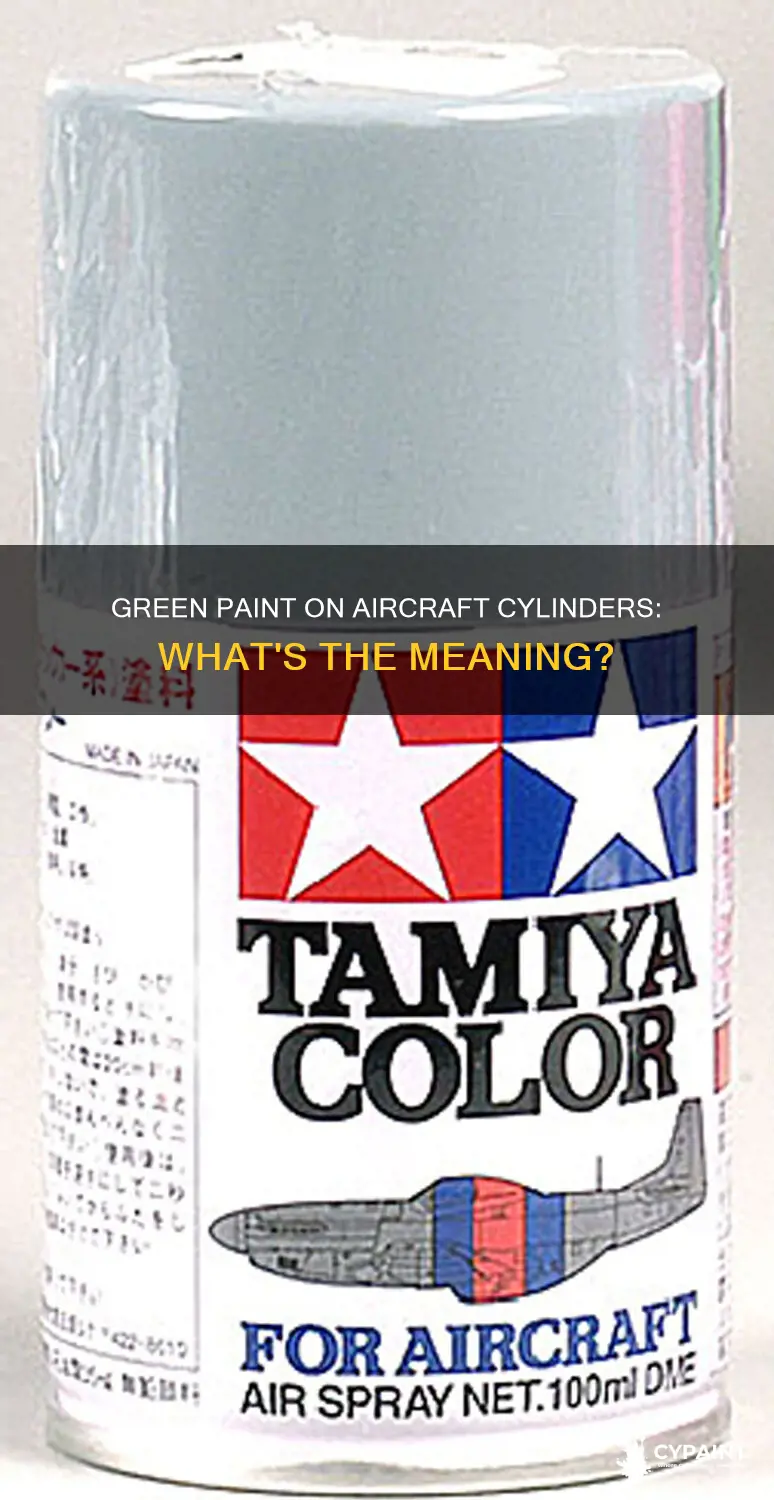 what does green paint on an aircraft cylinder mean