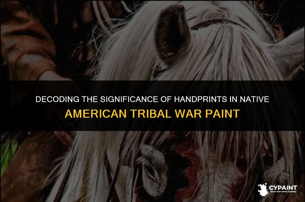 what does handprint on native ametican tribal war paint mean
