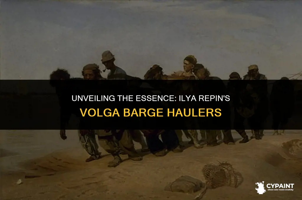 what does ilya repins painting the volga barge haulers represent