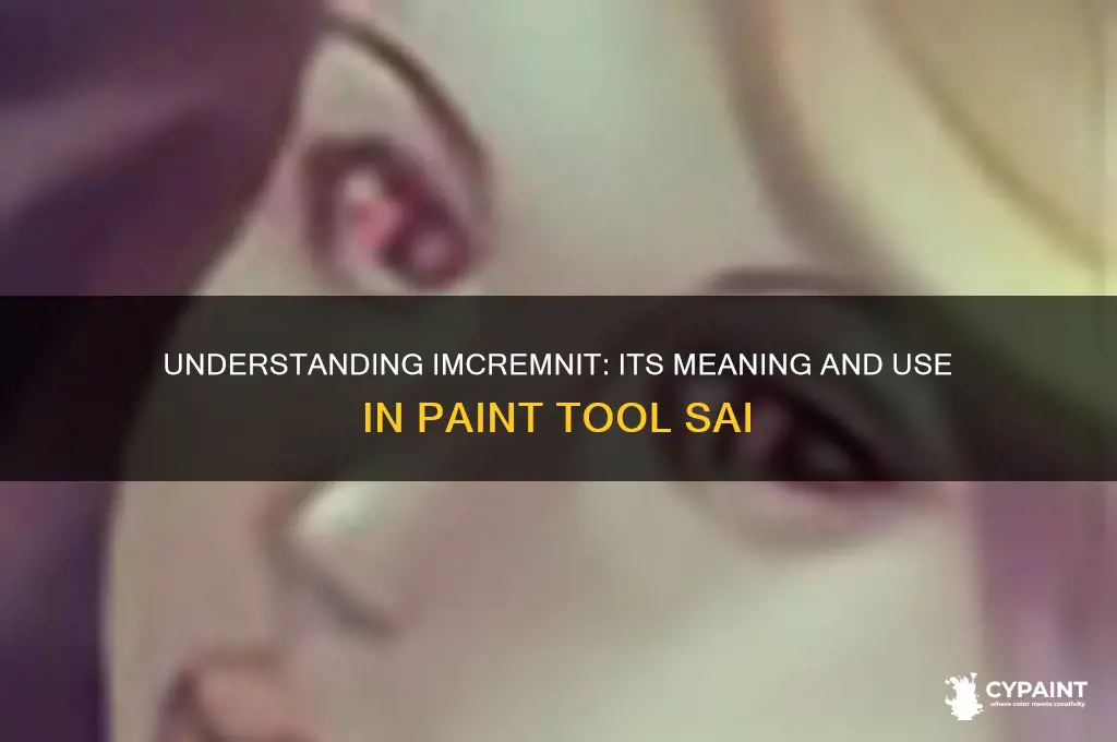 what does imcremnit mean on paint tool sia