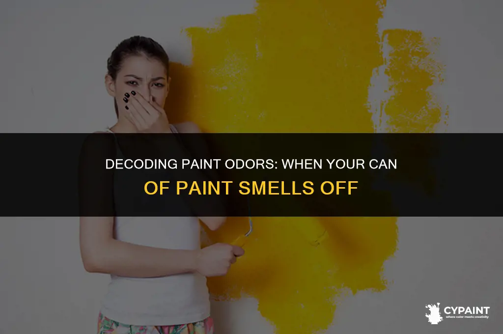 what does is mean when can of paint smells bad