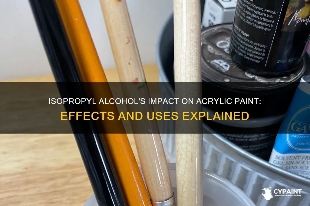 what does isopropyl alcohol do to acylic paint