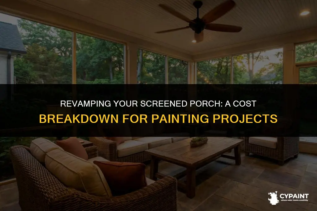 what does it cost to paint a screened in porch