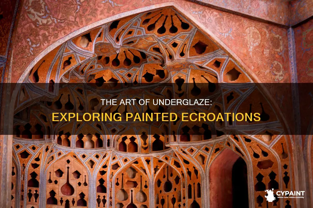 what does it mean for an underglaze painted ecroation
