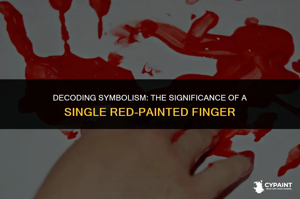 what does it mean to have one finger painted red