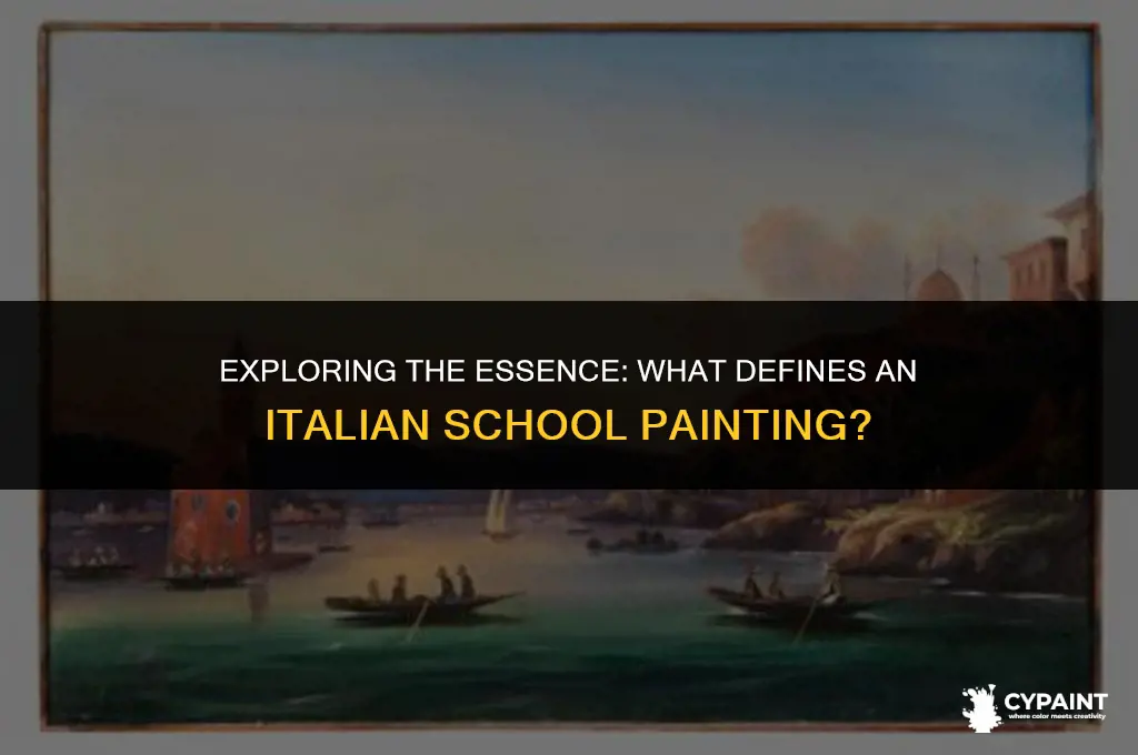 what does it mean when a painting is italian school