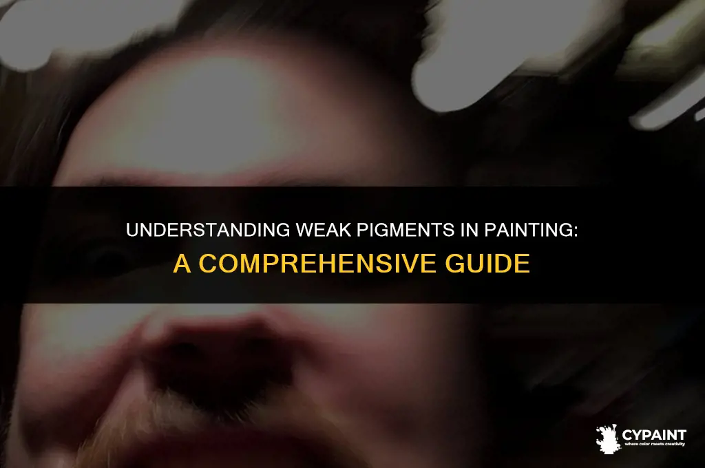 what does it mean when a pigment is weak painting