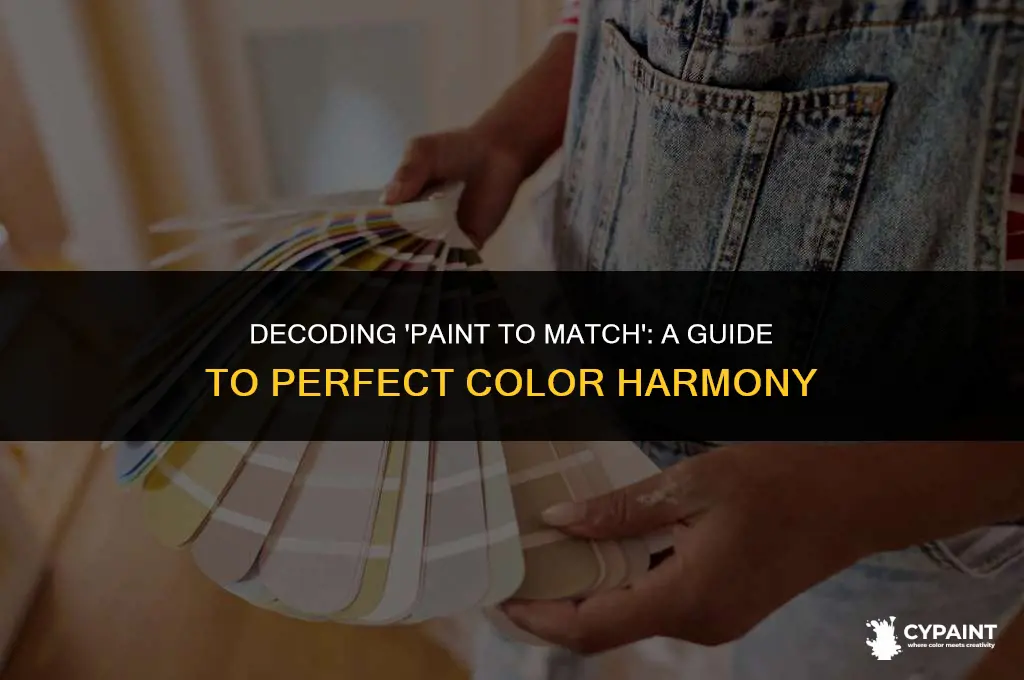 what does it mean when it says paint to match