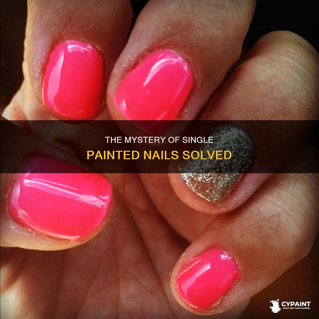 what does it mean when one fingernail is painted