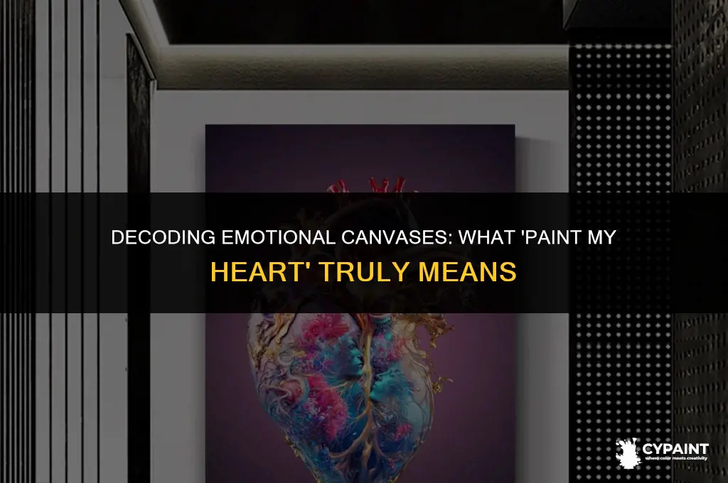 what does it mean when someone says paint my heart