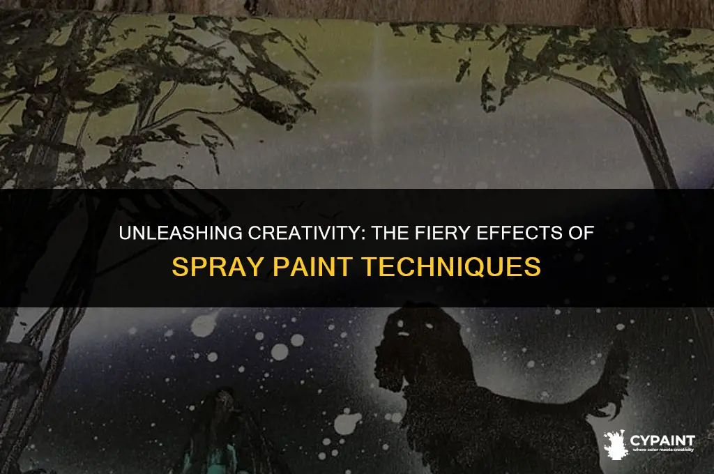 what does lighting the paint on fire when spraypaiting do