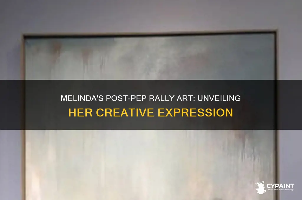 what does melinda paint after the pep rally