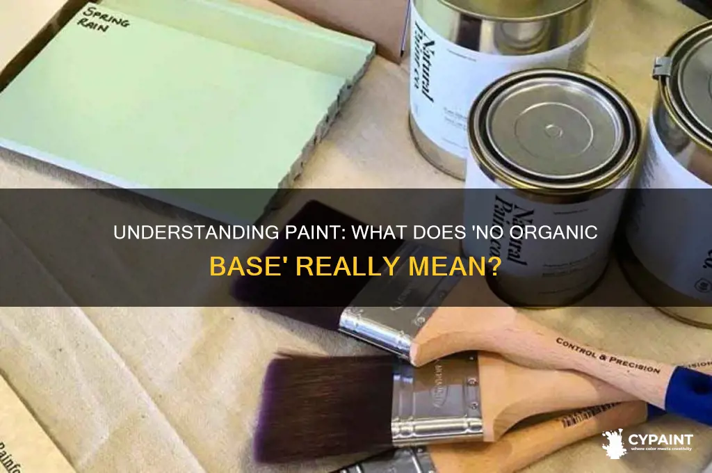 what does no organic base for paint mean