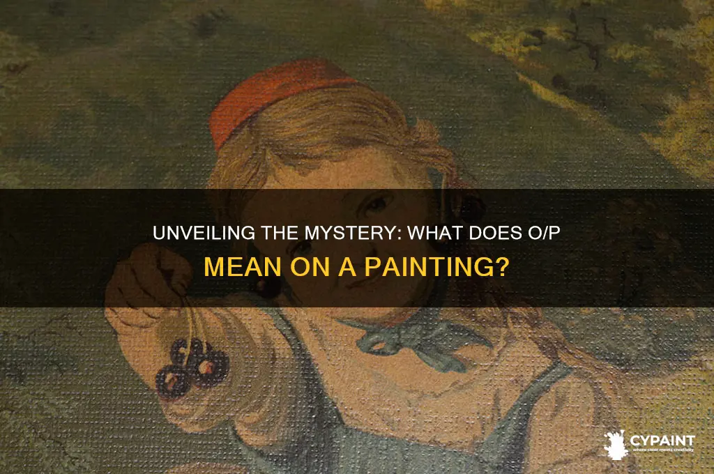 what does o p on a painting mean