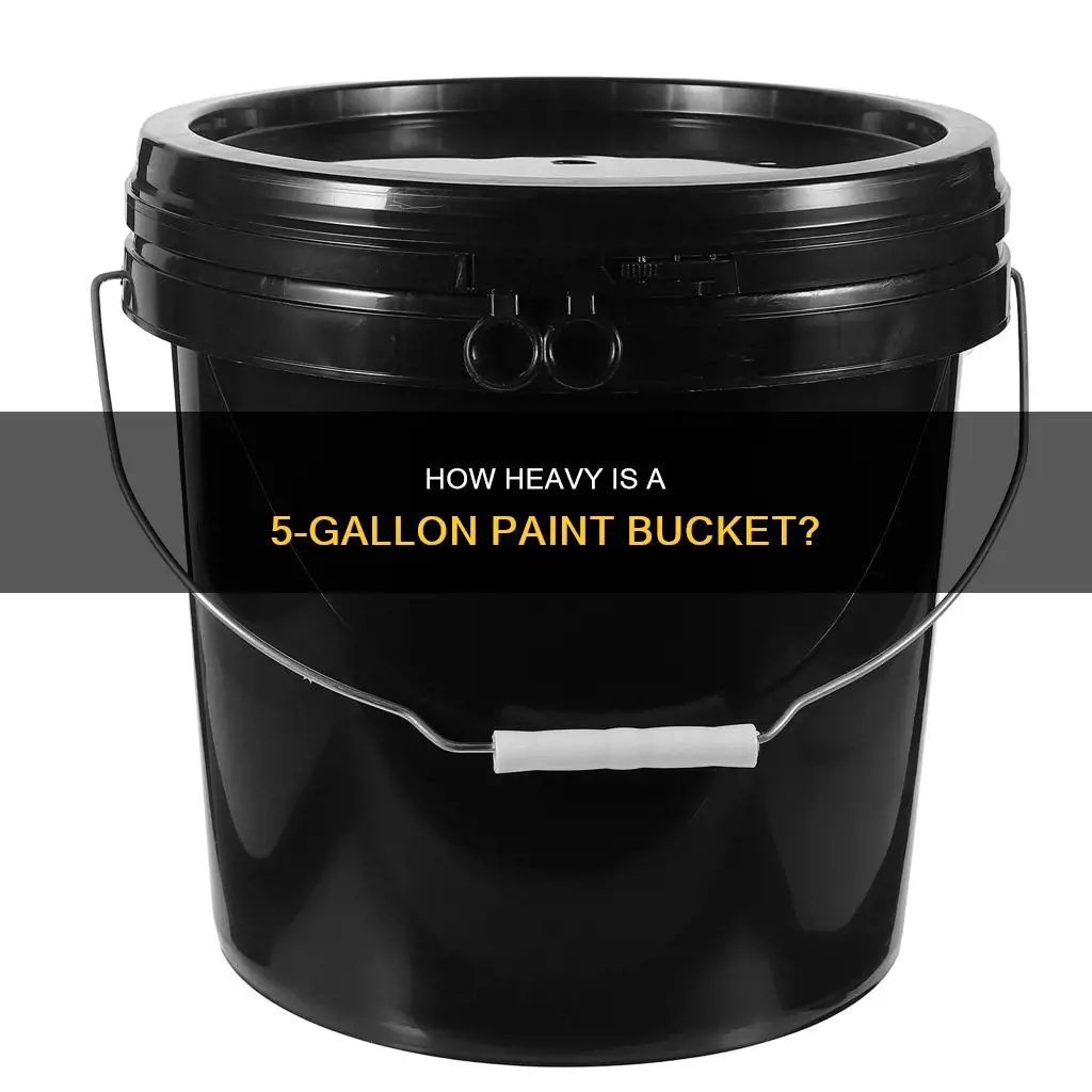 what does one 5 gal pail of paint weigh