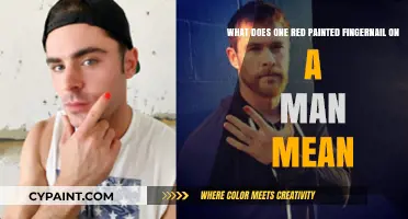 Decoding the Significance: One Red Fingernail on a Man