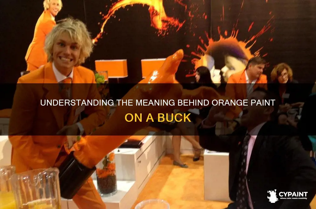 what does orange paint on a buck mean