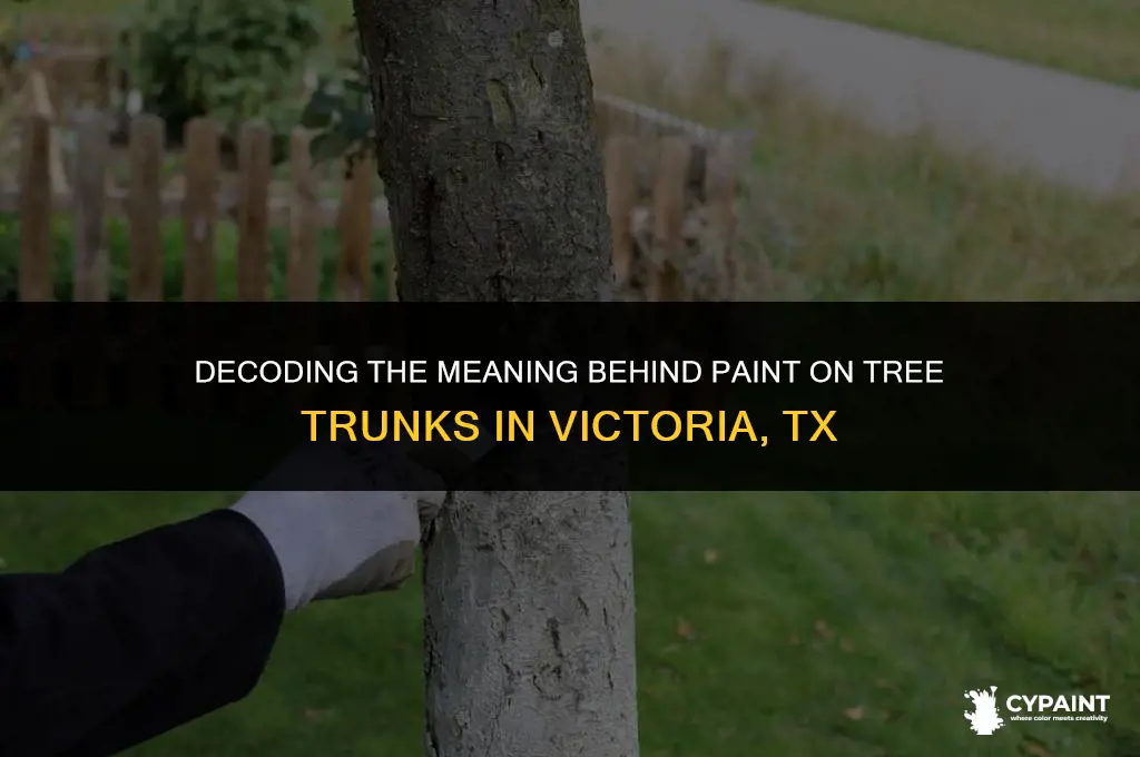 what does paint on lower half on trees victoria tx