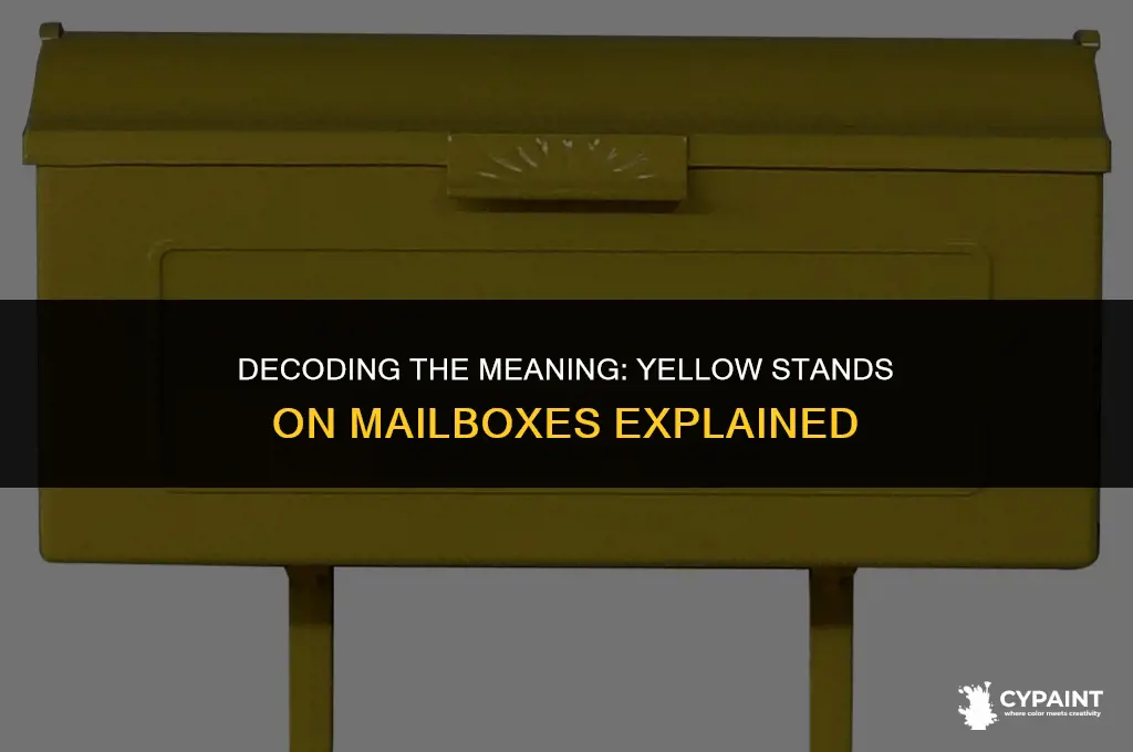 what does painting a yellow stand on your mailbox represent