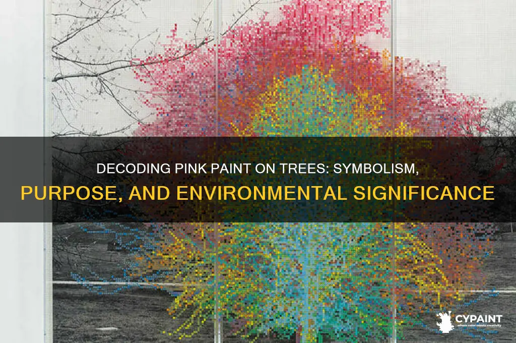 what does pink paint on a tree mean