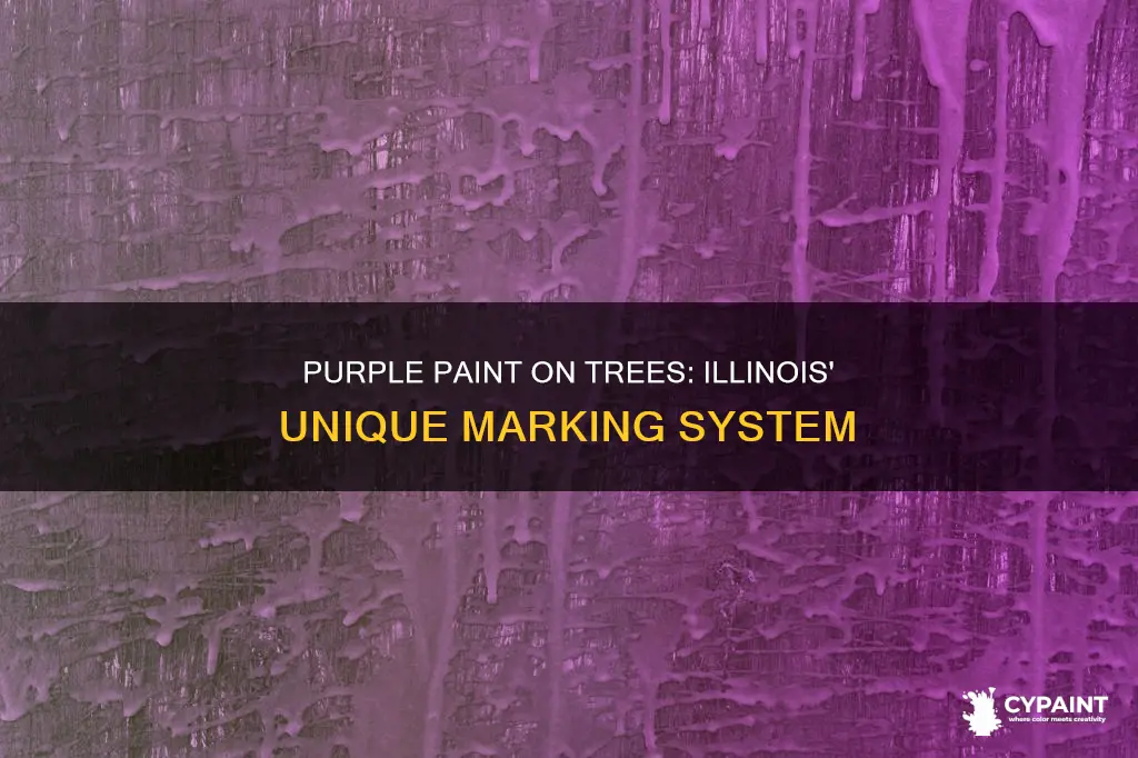 what does purple paint on trees mean in illinois