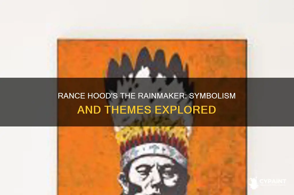 what does rance hoods painting rhe rainmaker depict