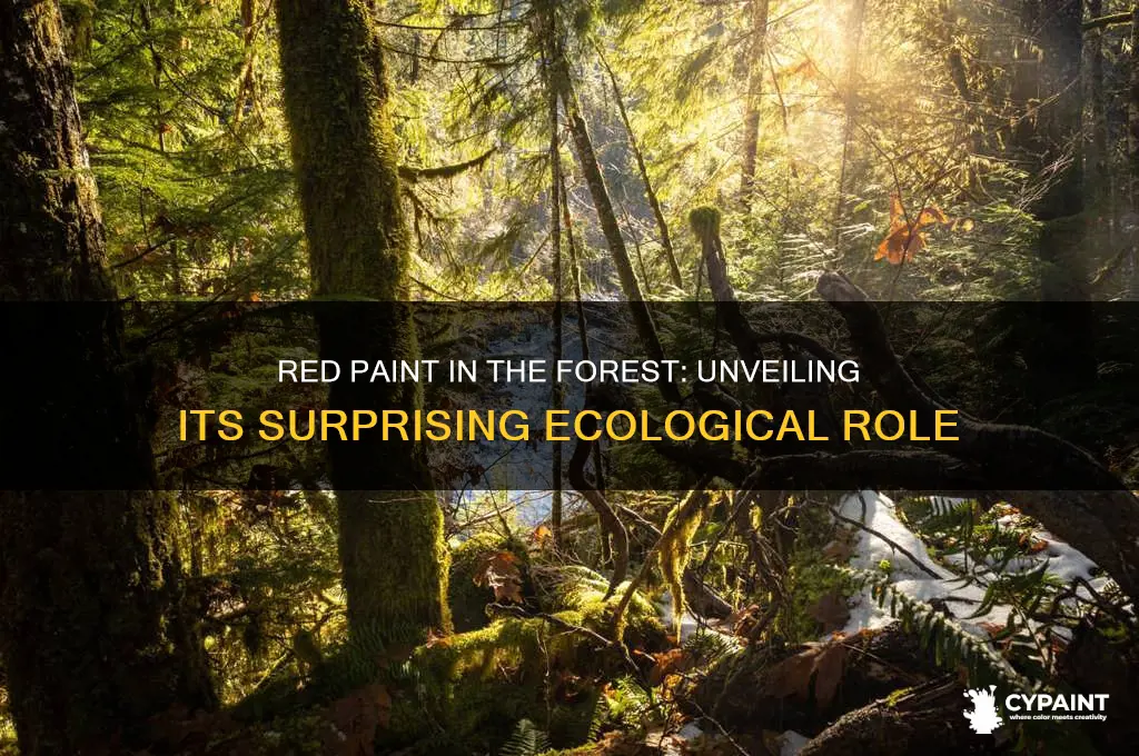 what does red paint do in the forest