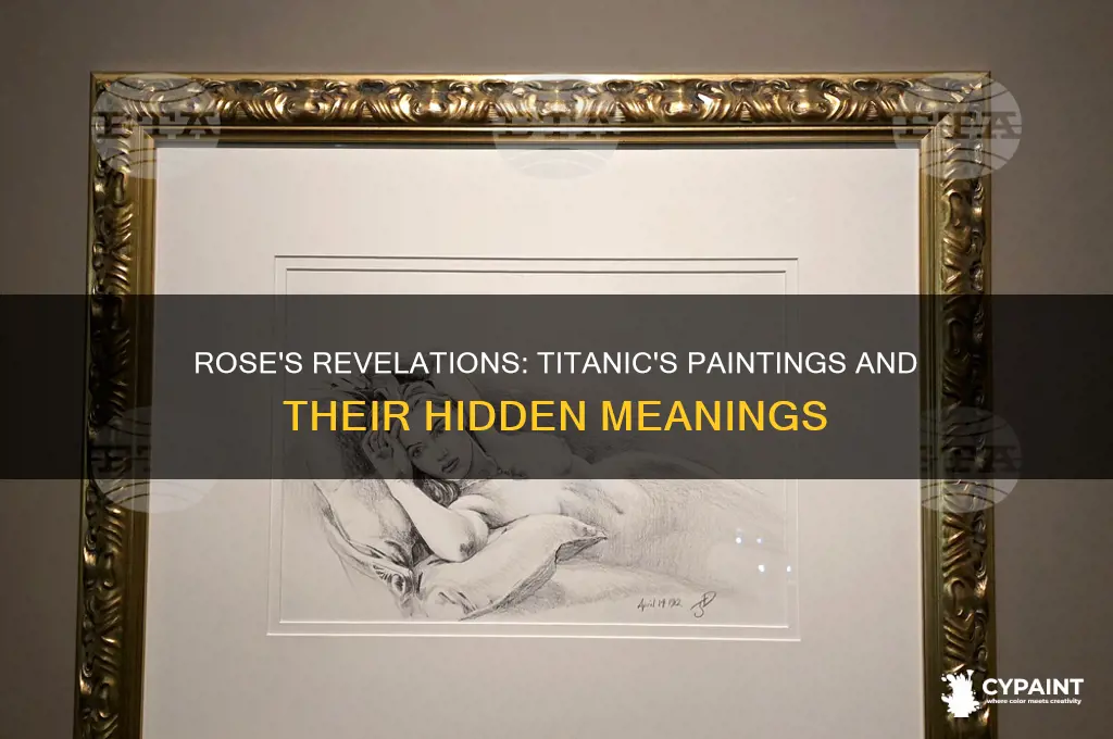 what does rose say about the paintings titanic