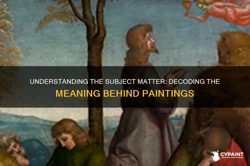 what does subject matter of a painting mean