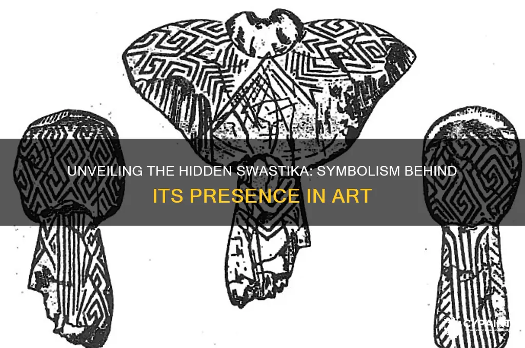 what does swatstika in back of painting mean