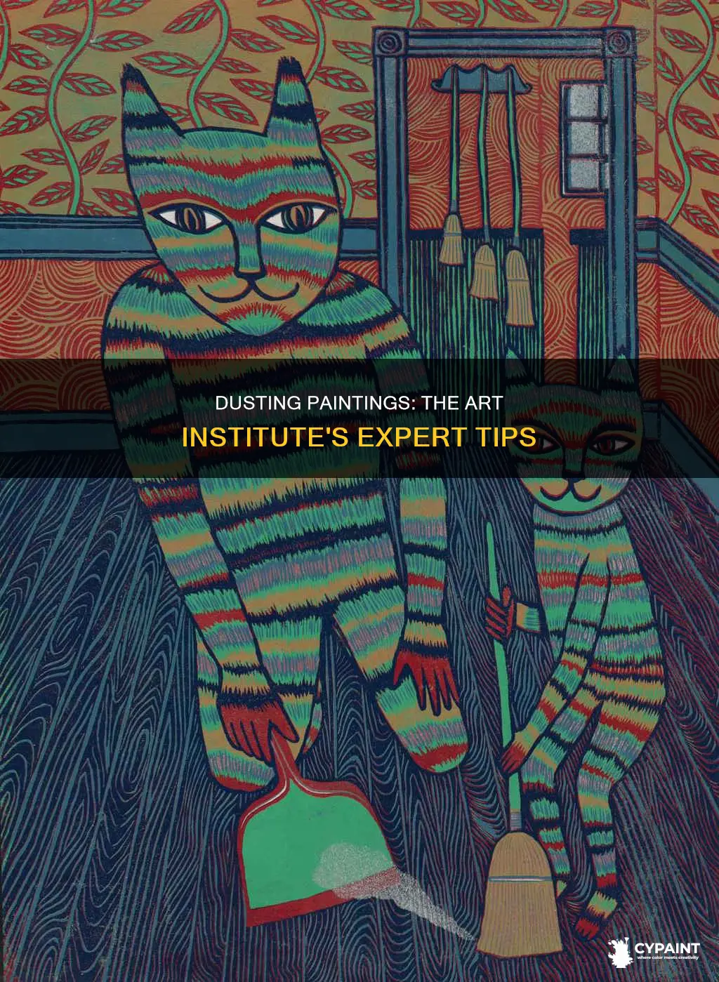 what does the art institute recomment for dusting paintings