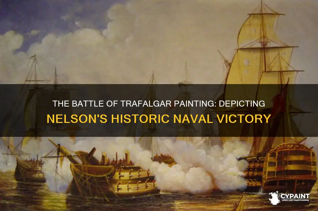 what does the battle of trafalgar painting depict