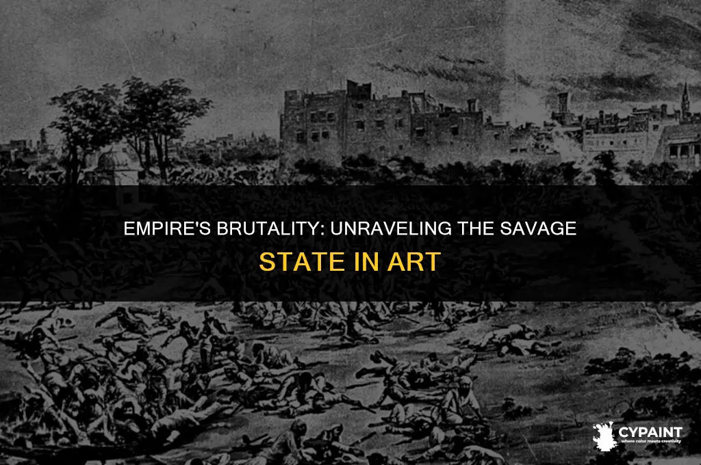 what does the course of empire savage state painting represent