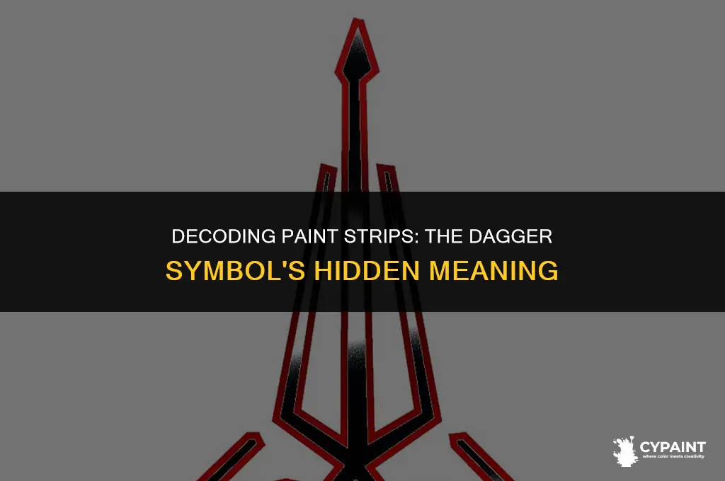what does the dagger symbol on a paint strip indicate