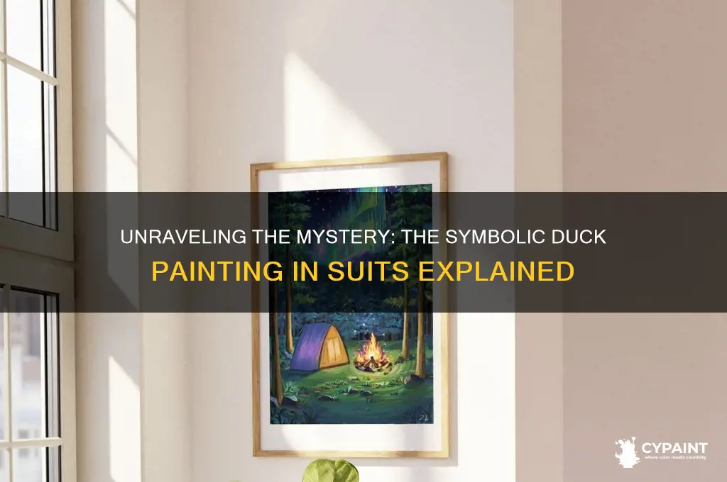 what does the duck painting in suits mean