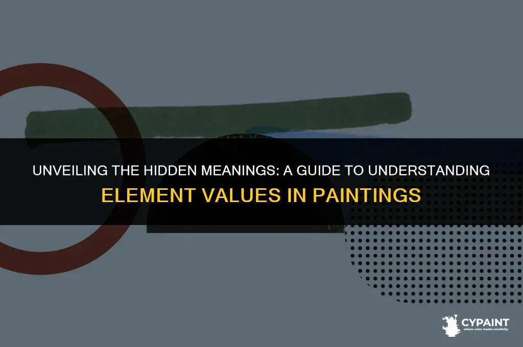 what does the element value refer to in a painting