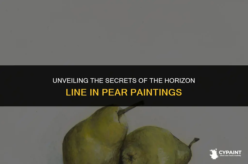 what does the horizon line in a pear painting show