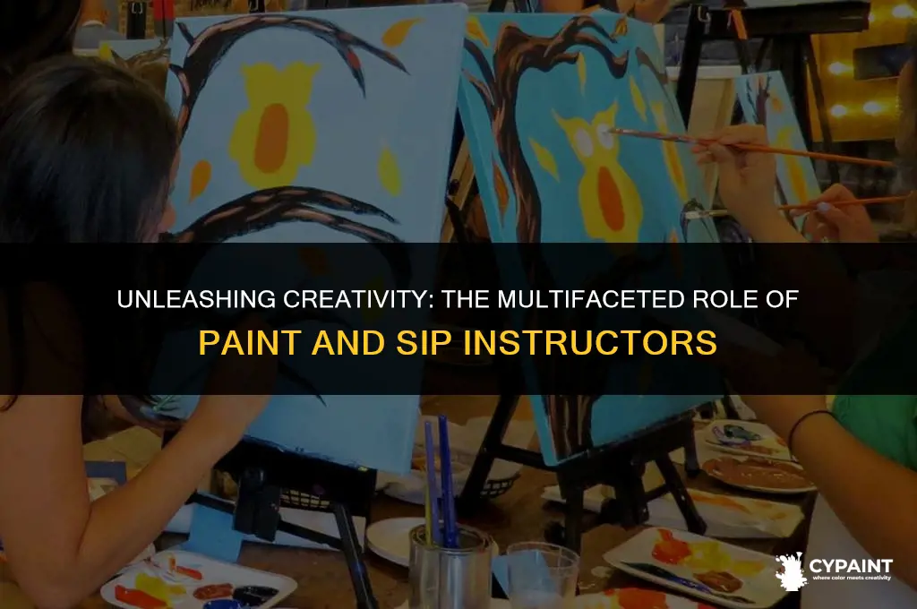 what does the paint and sip instructors have to do