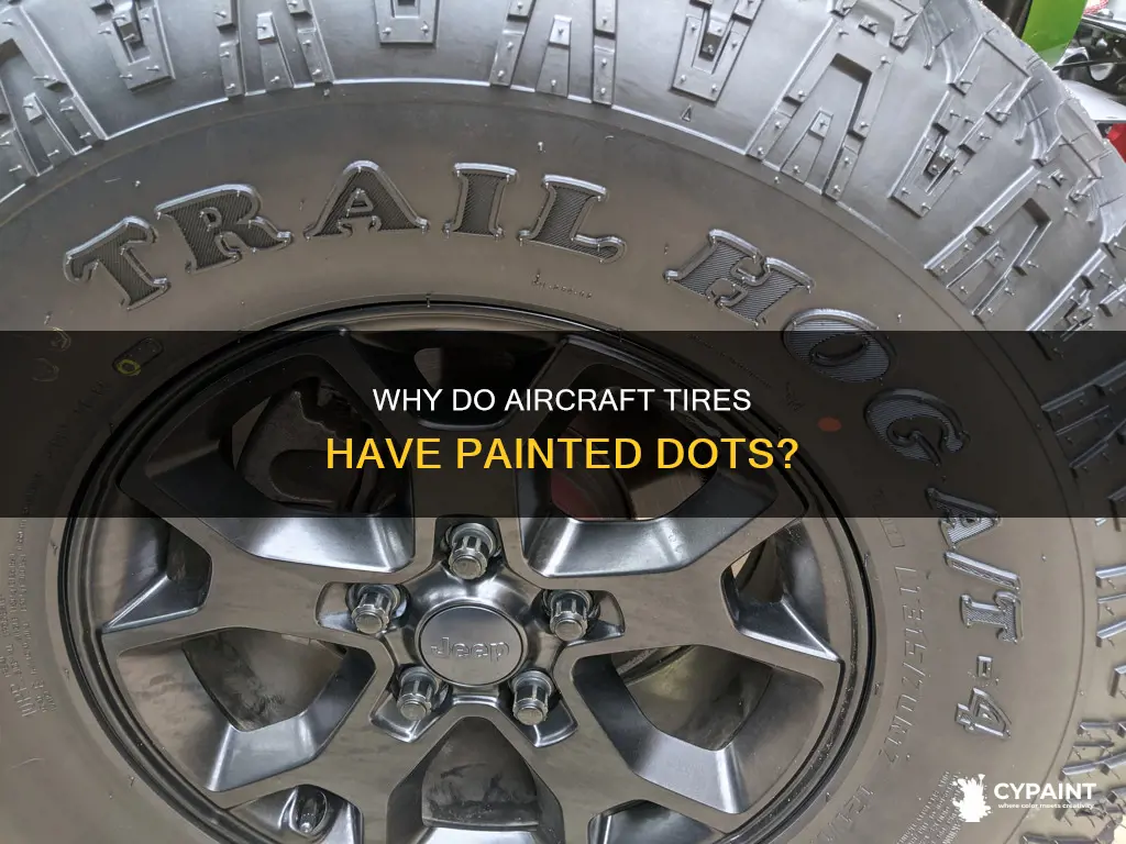 what does the painted dot on aircraft tires indicate